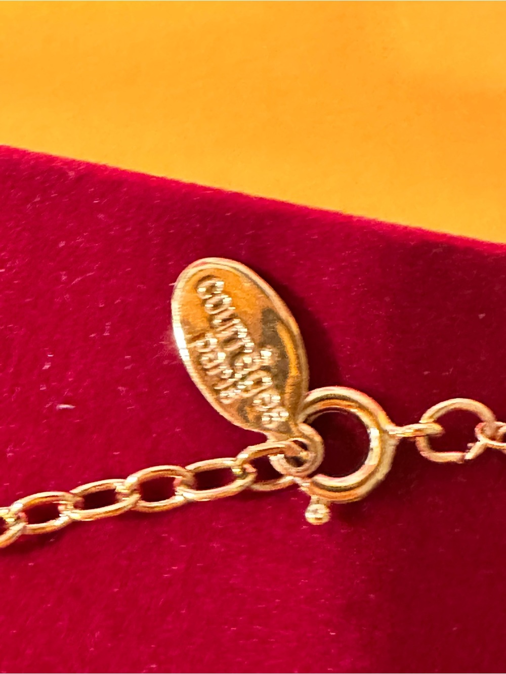 Courreges Paris Gold Logo Circle Pendant Necklace - Picture 5 of 12